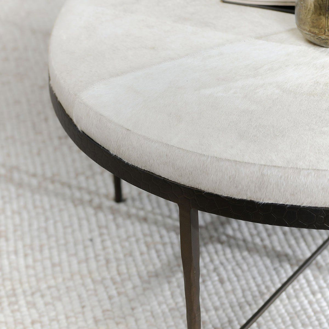 Bose - Hide Round Coffee Table - Ivory