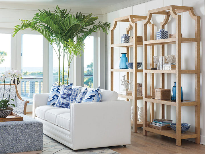 Newport - Beachcomber Raffia Etagere - Light Brown