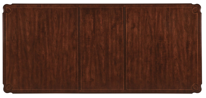 Charleston - Rectangle Leg Dining Table With 2-22in leaves - Dark Brown