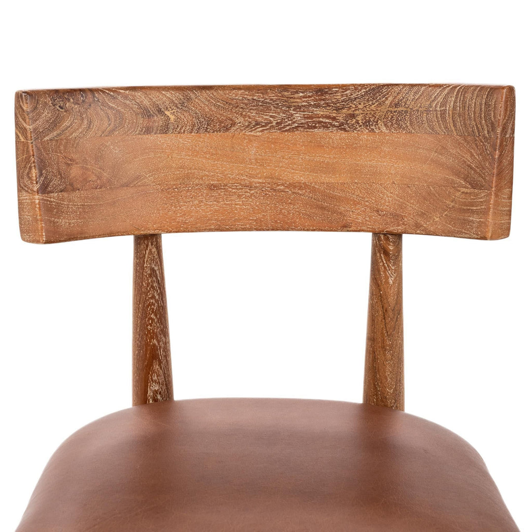 Alvaro - Leather Dining Chair (Set of 2) - Golden Wheat