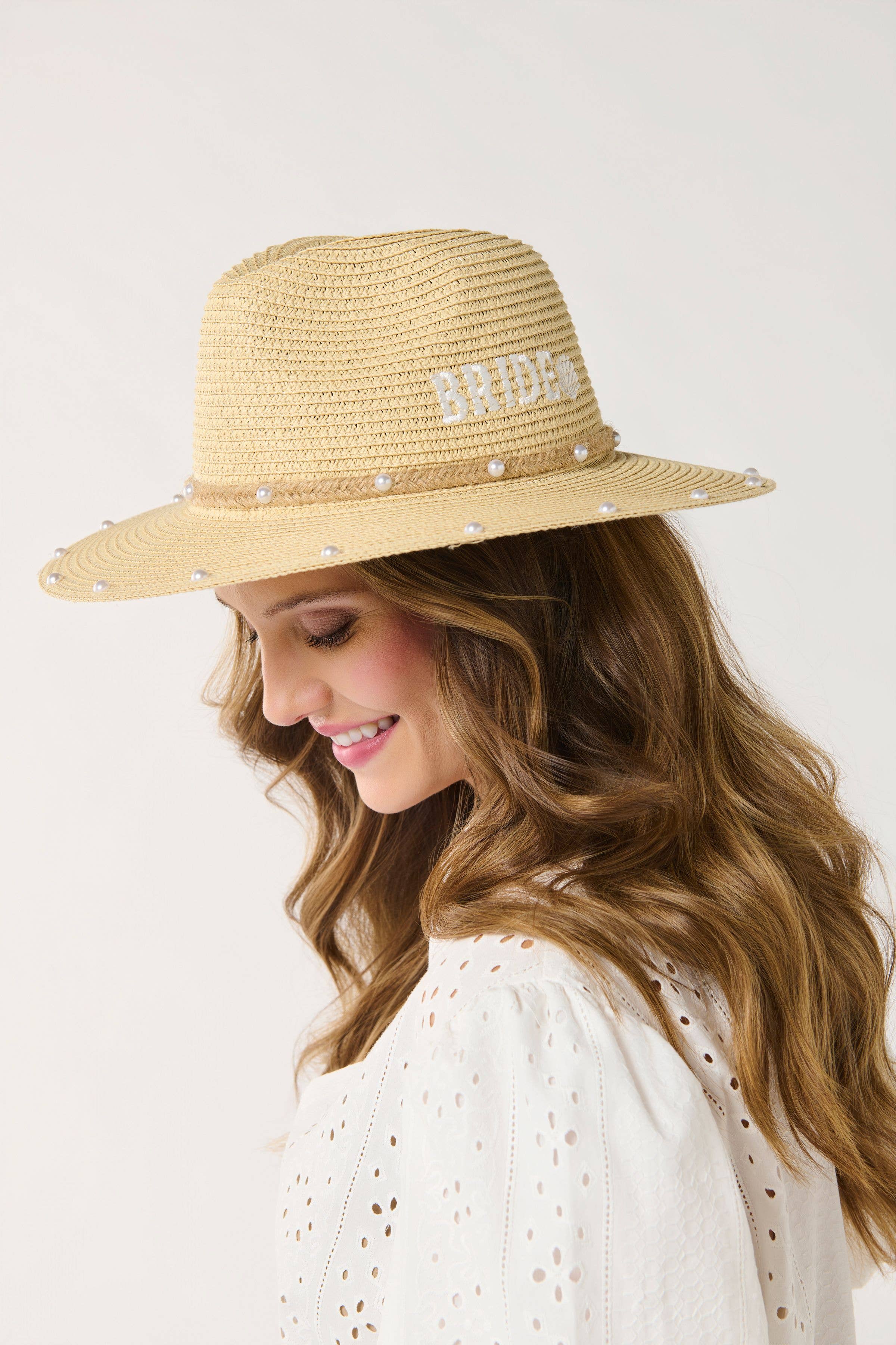 SEASIDE "BRIDE" HAT,NATURAL