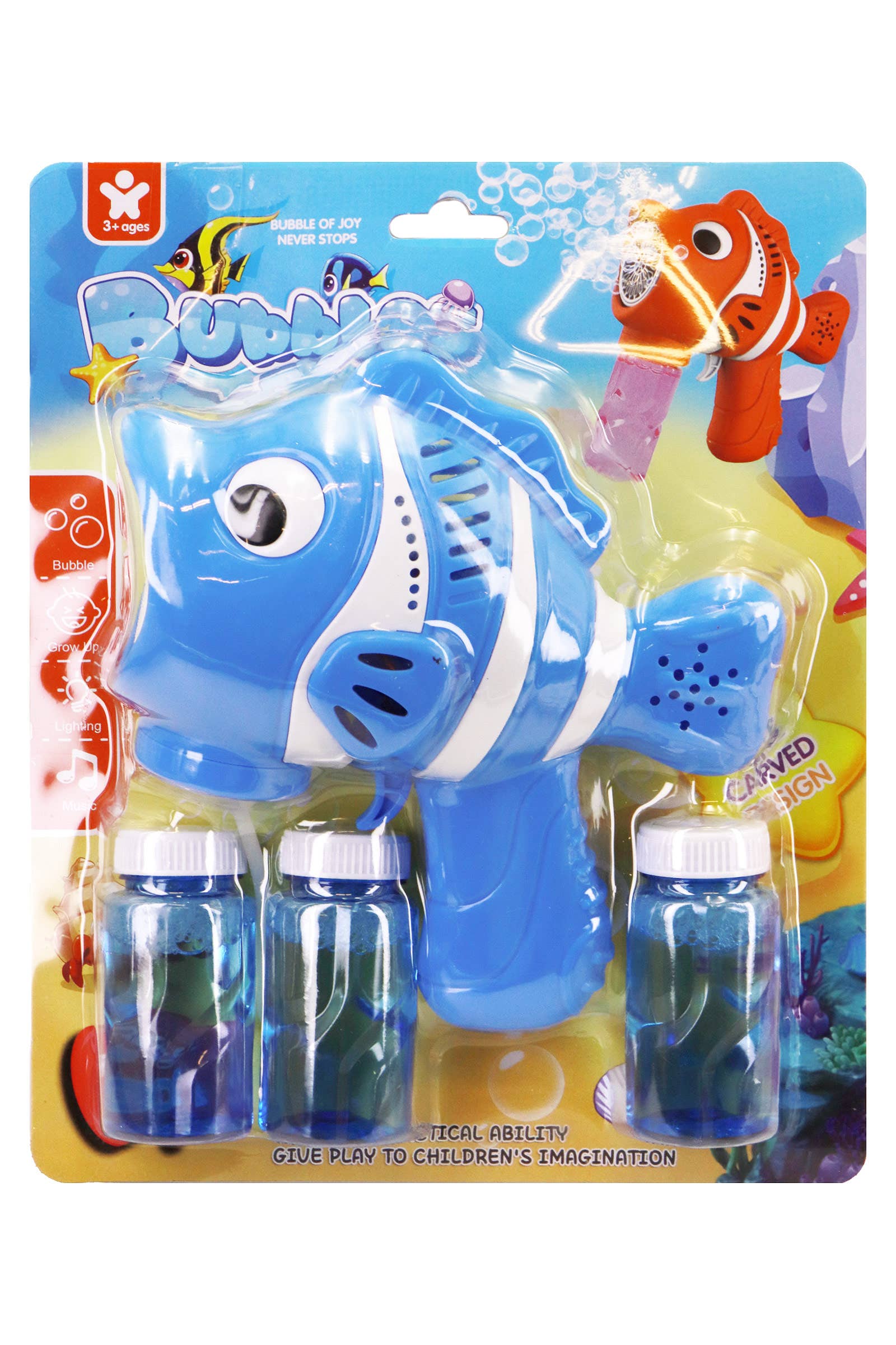Clownfish LED Light-up Bubble Maker Gun
