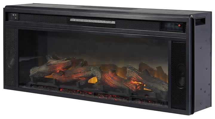 Entertainment Accessories - Black - Fireplace Insert - Rectangular