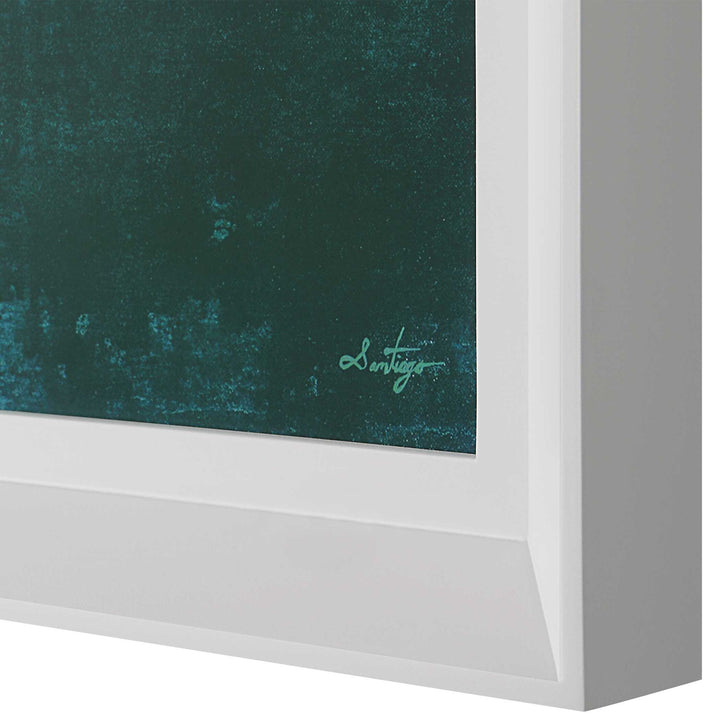 Cancun - Framed Print - Blue