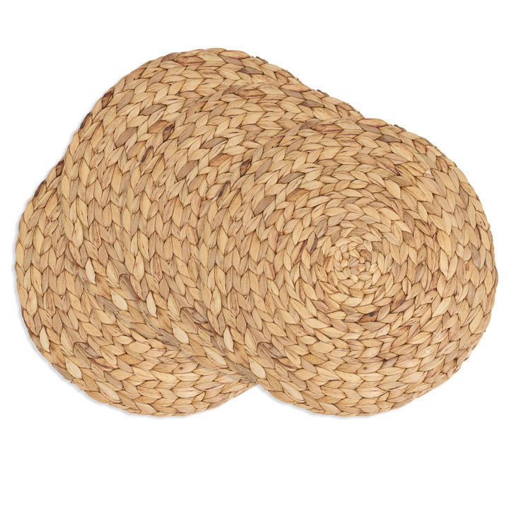 Handwoven Water Hyacinth Placemat: Natural / 15"