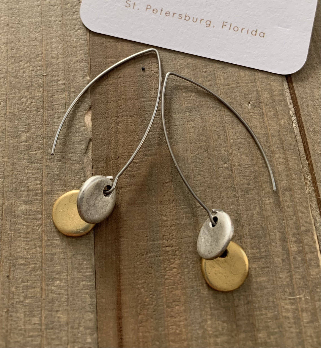 So Clever mixed metal dangle earrings