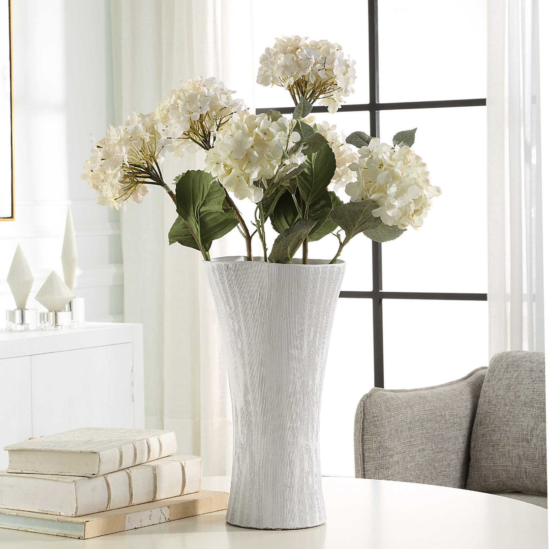 Floreana - Tall Vase - White