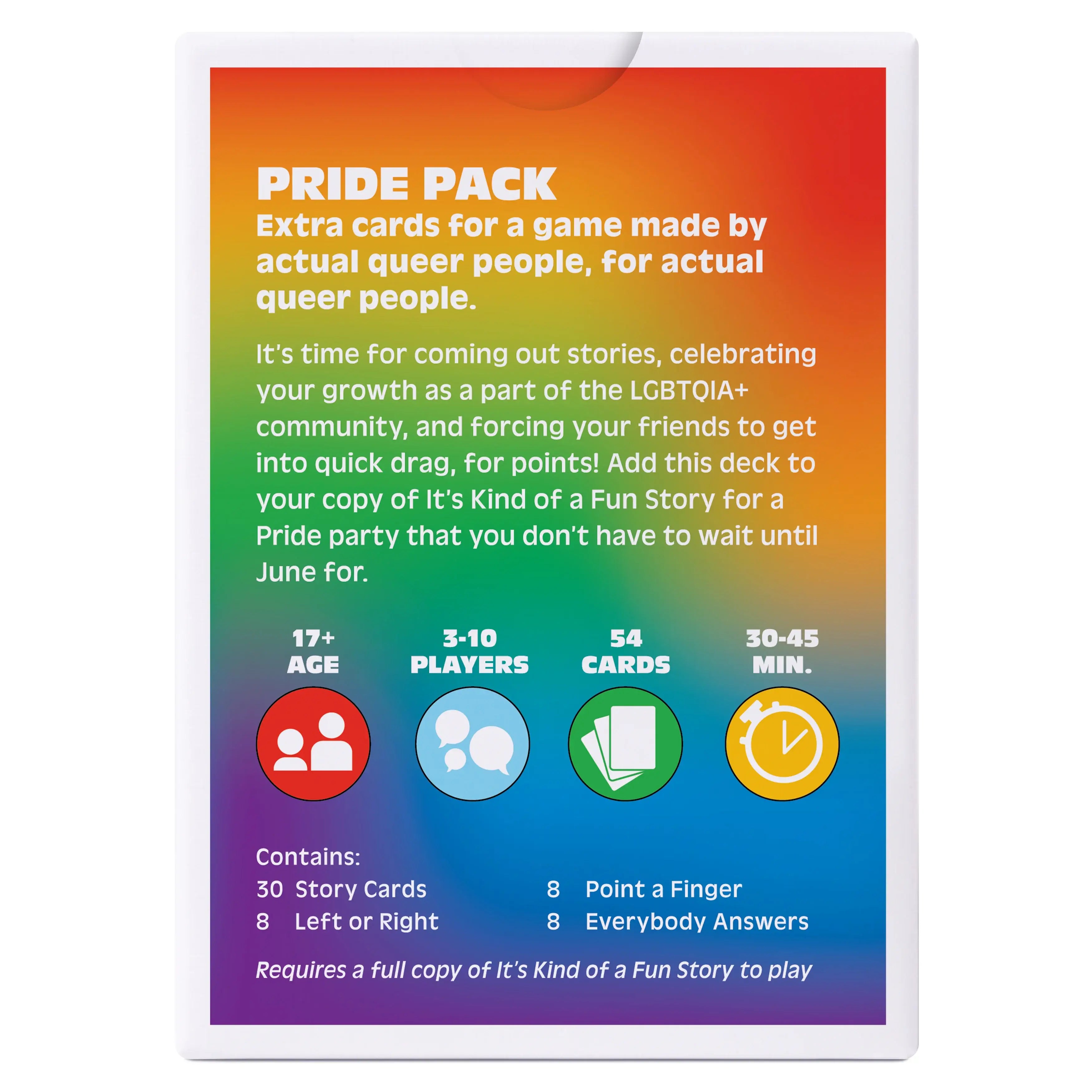 It's Kind of a Fun Story: Pride Pack - Adult Card Game