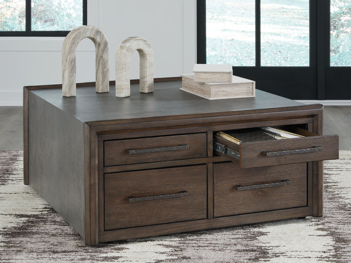 Kallenny - Brown / Gray - Square Cocktail Table