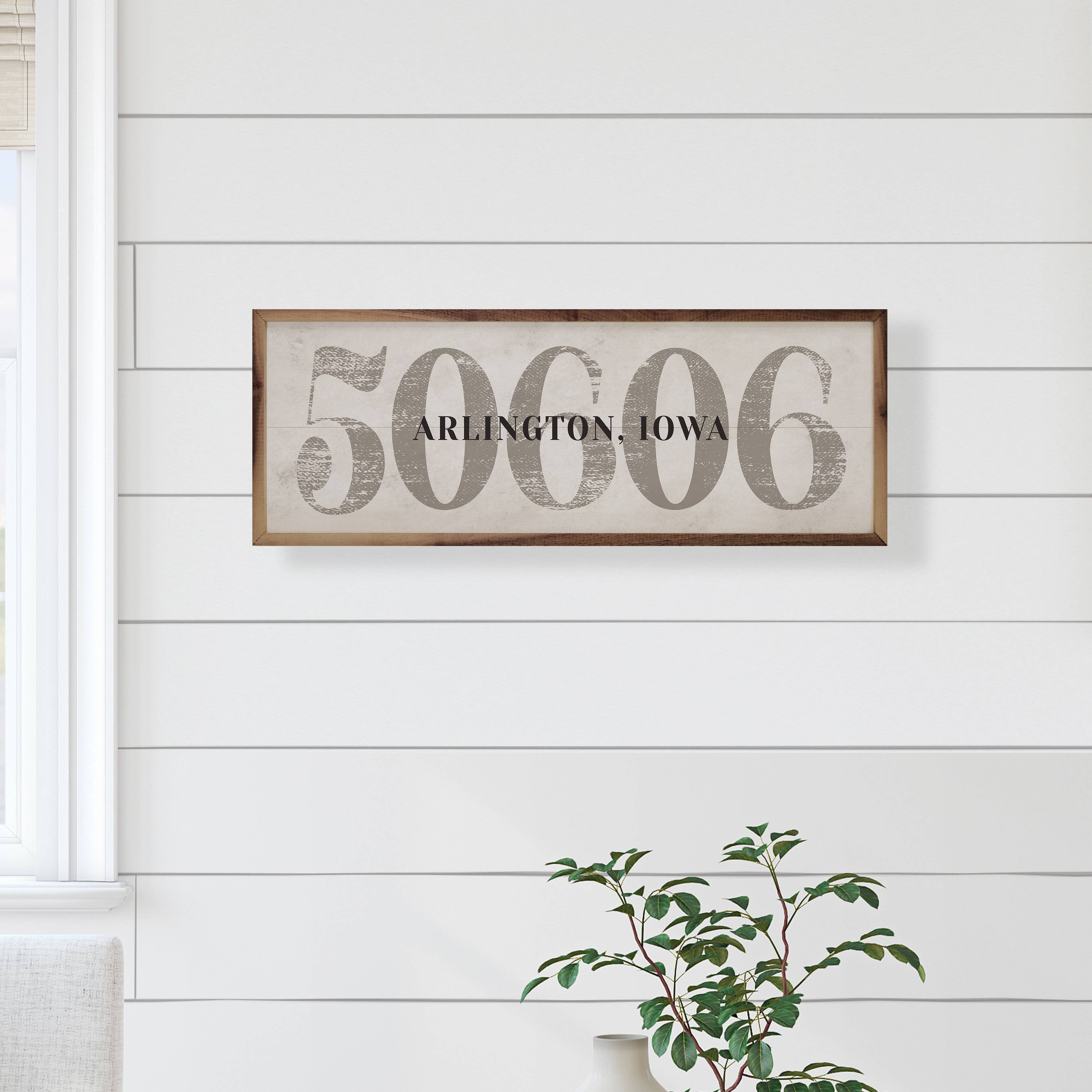 Simple Overlay Personalized Zip City State White