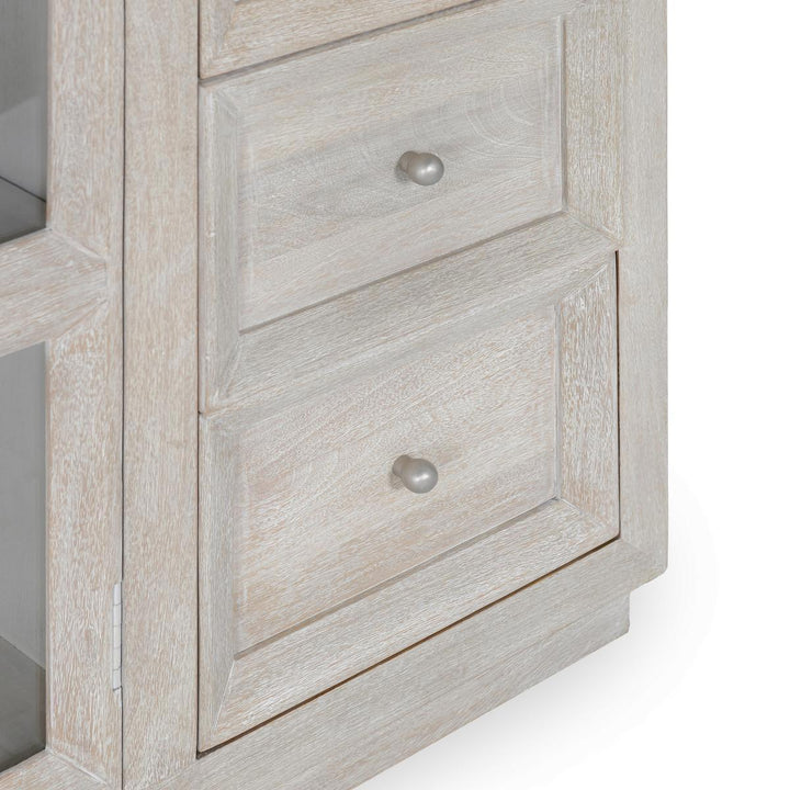 Isha - 3 Drawers 2 Door Cabinet - White Washed