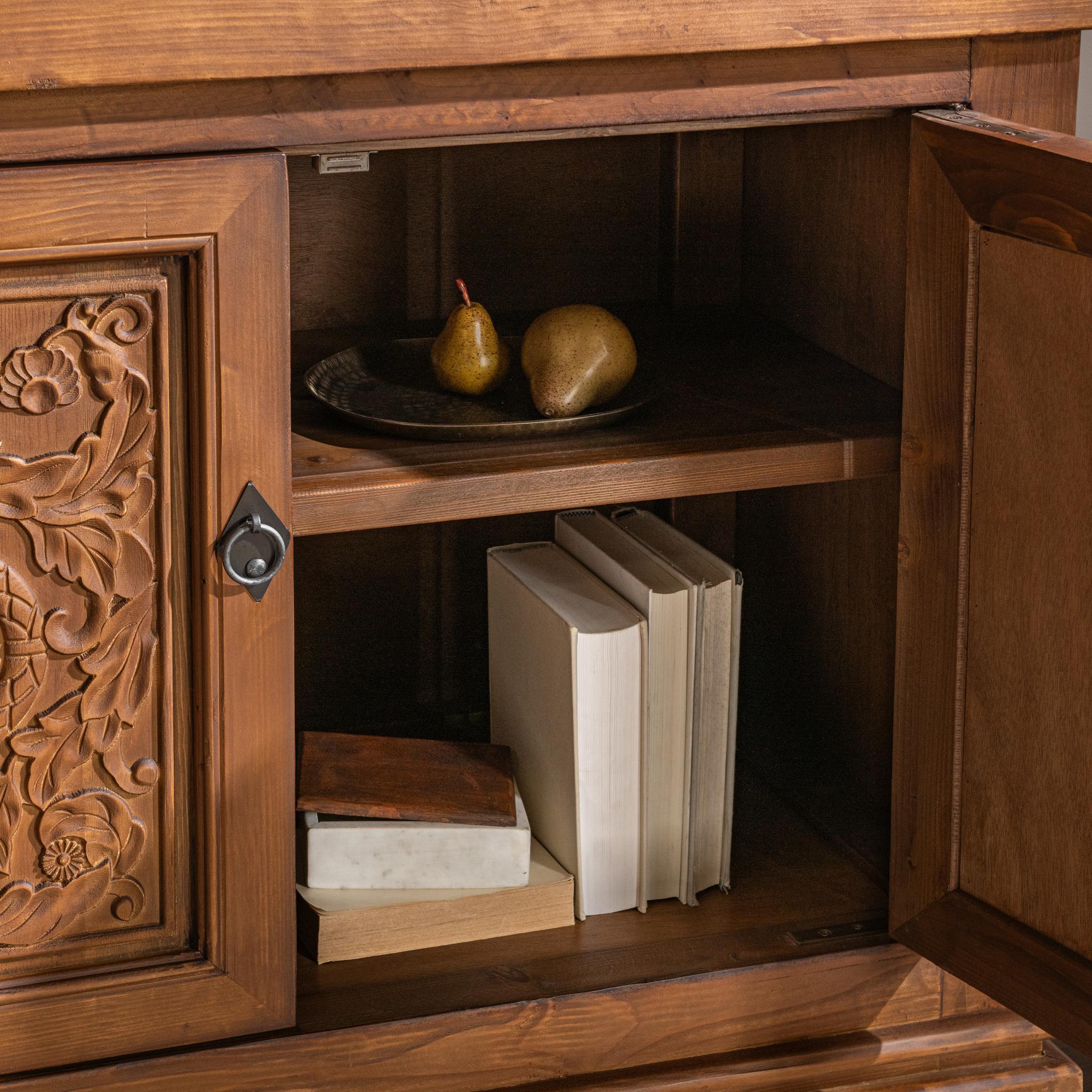 Amita - 3 Drawer 4 Door Cabinet - Brown