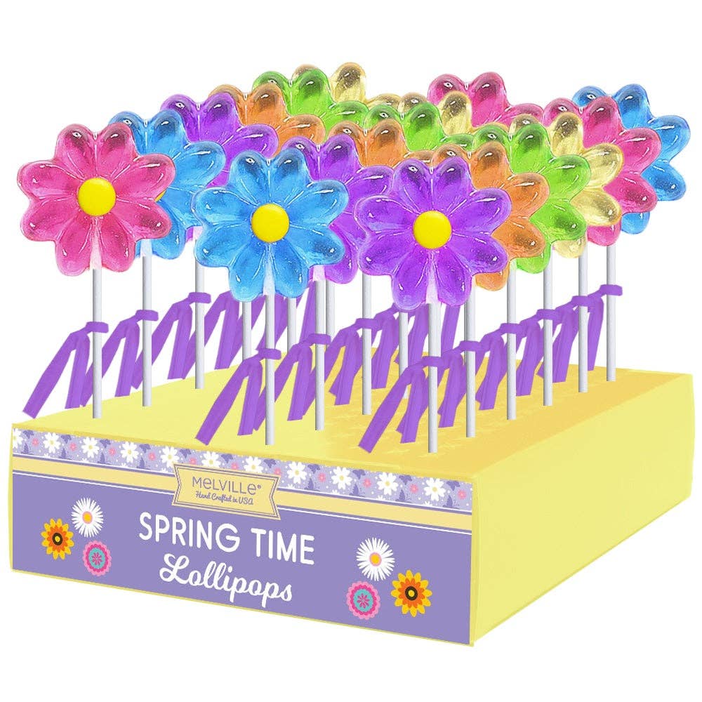 Mini Daisy Lollipops - Assorted: 24 pack with display