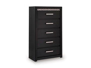 Shoralli - Five Drawer Chest - Black