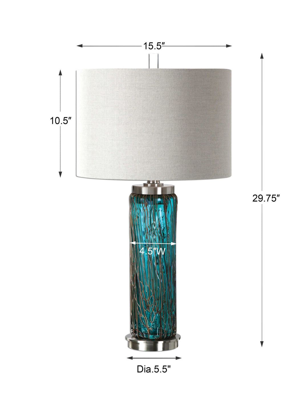 Almanzora - Glass Lamp - Blue
