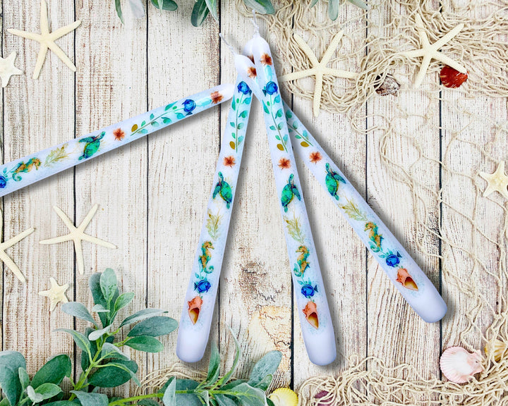 Coastal Candle Decor, Beach House Candle, Nautical Decor