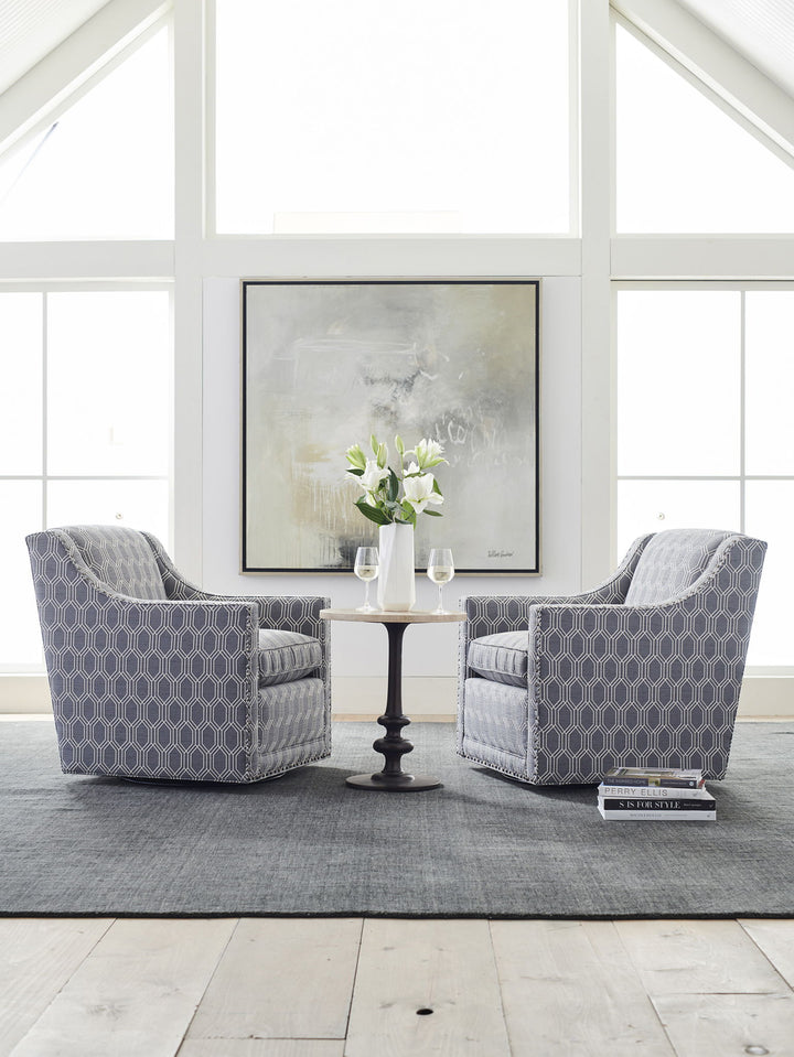Lexington Upholstery - Barrier Swivel Chair - Dark Gray