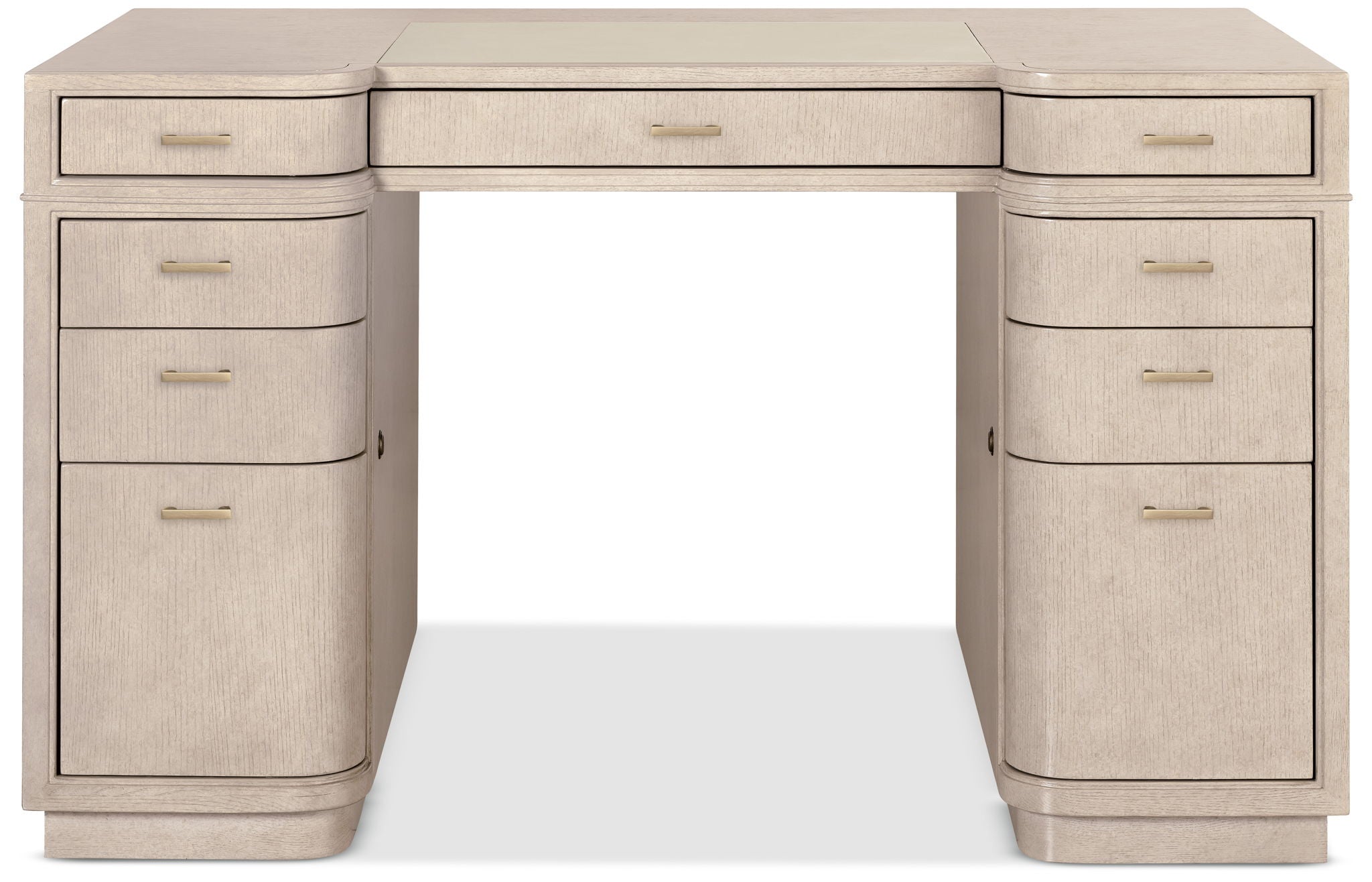 Marlowe - Knee-Hole Desk - Polished Limestone