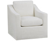 Augustine - Slipcover Swivel Glider - White