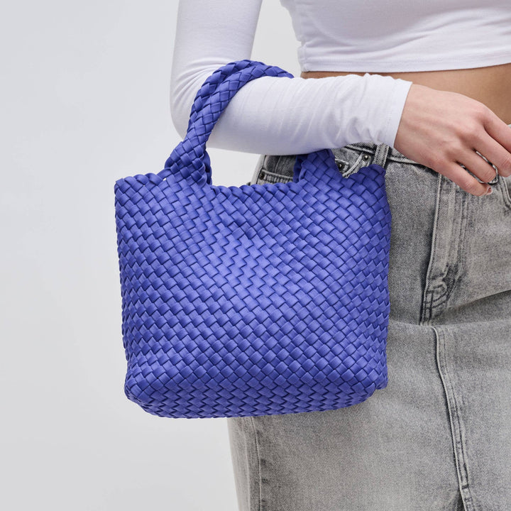 Sky's The Limit - Small Woven Neoprene Crossbody: Sand Black