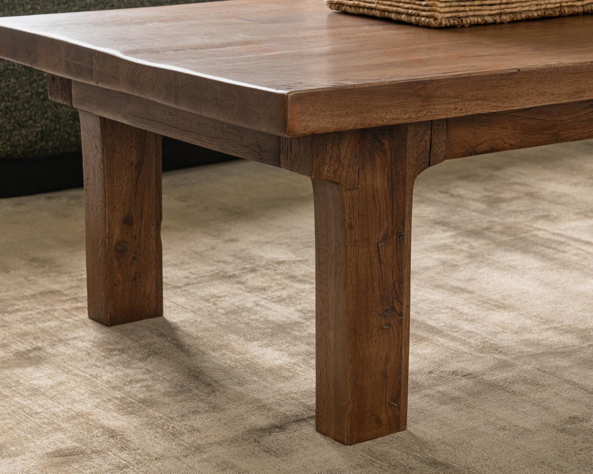 Carmel - Reclaimed Wood Rectangle Coffee Table - Earthy Terra