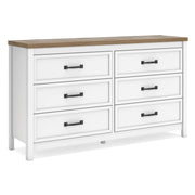 Kerisden - Six Drawer Dresser - White / Brown