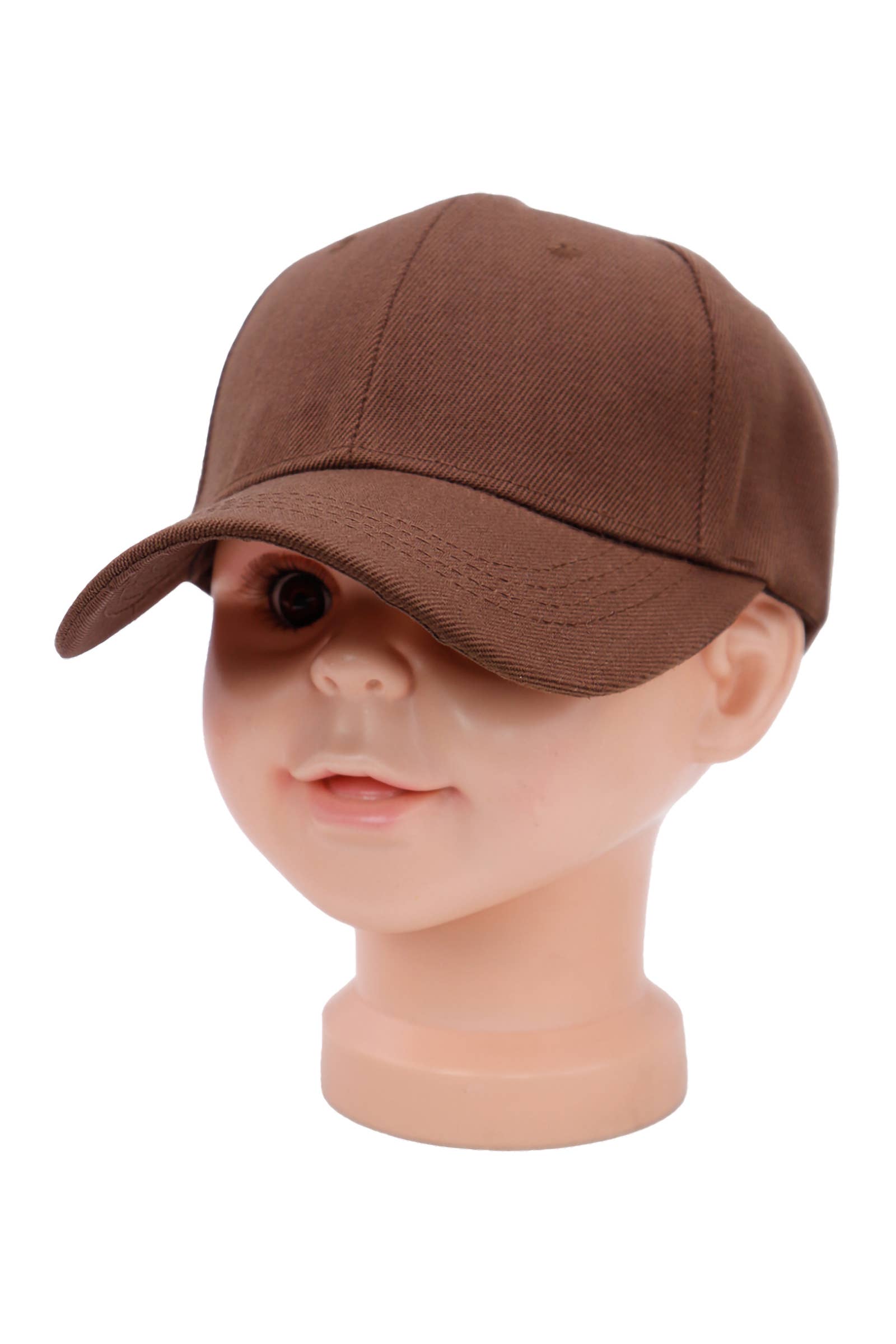 Kids Twill Acrylic Velcro Back Baseball Cap: Black / One Size