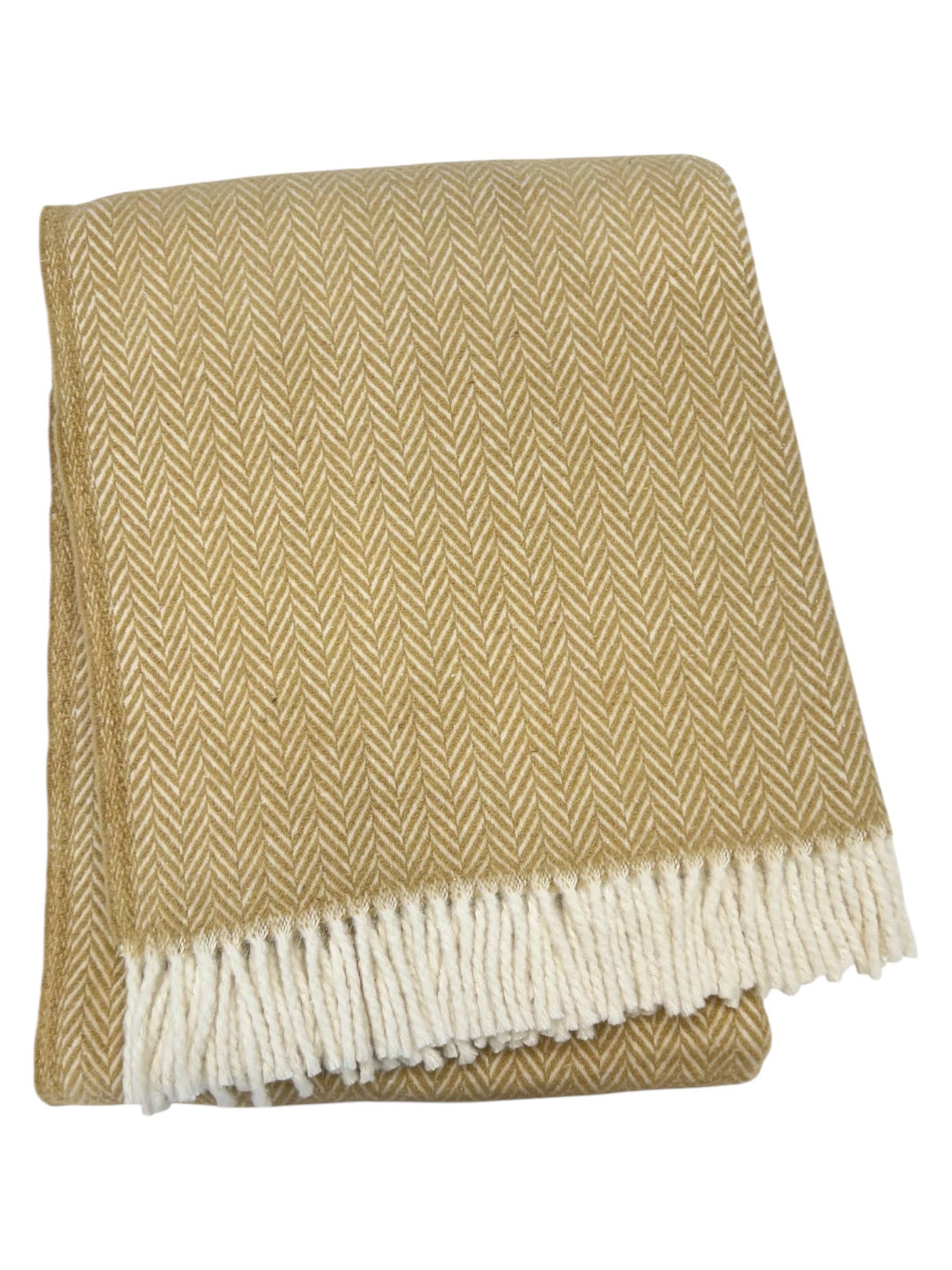 355 - Herringbone Plush Throw: Sky