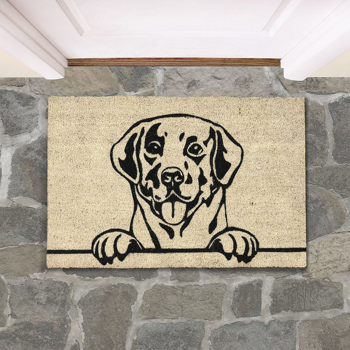Doormats - Good Dog Doormat - Black/Sand