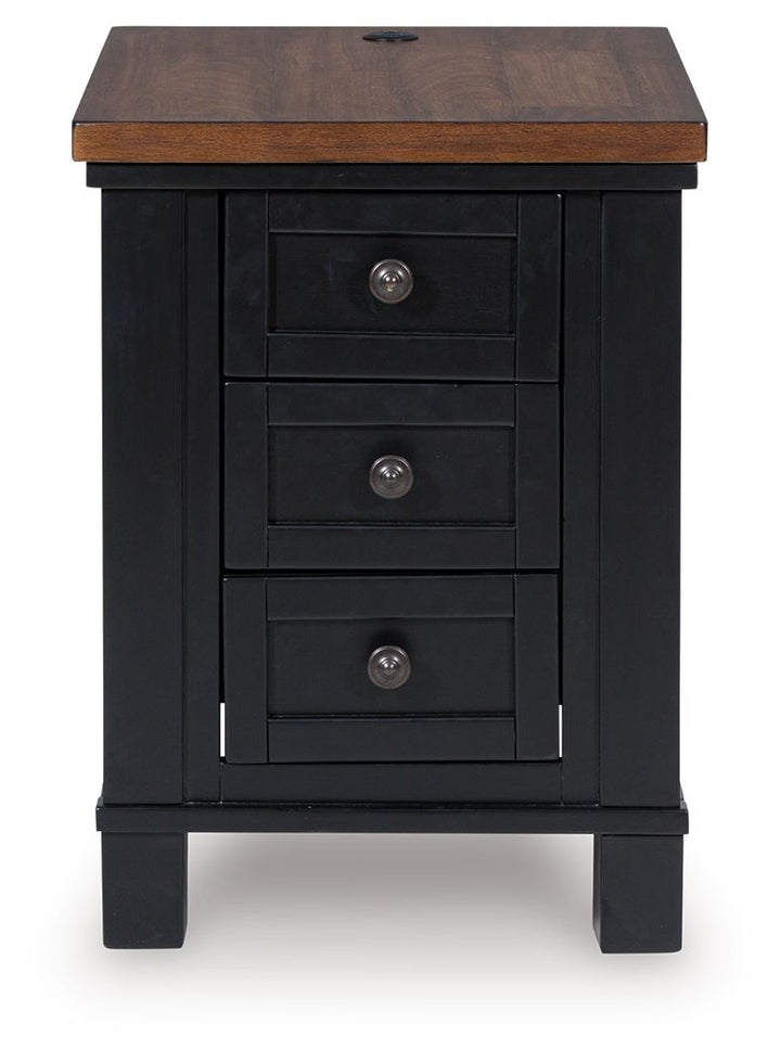 Wildenauer - Brown / Black - Chair Side End Table