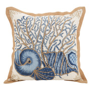 Seashell Pillow - Down Filled: Navy Blue / Down Insert / 20"