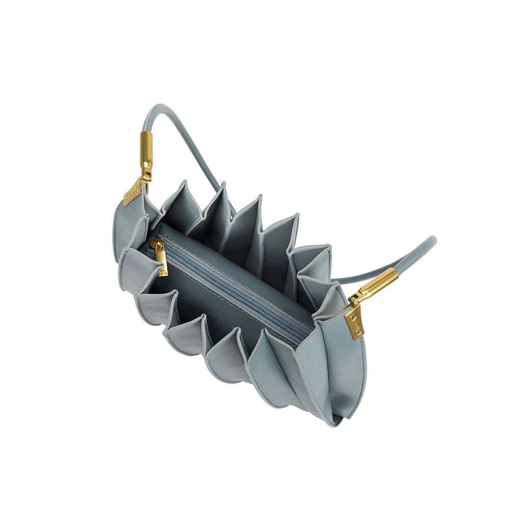Carrie Slate Pleated Vegan Shoulder Bag Pre-Order 1/30