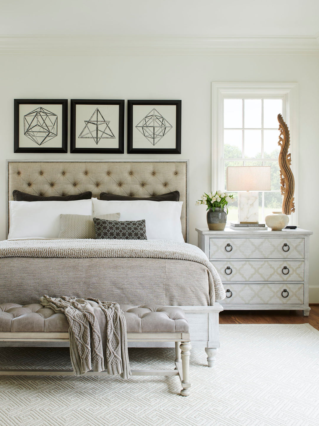 Oyster Bay - Brookhaven Hall Chest - Pearl Silver
