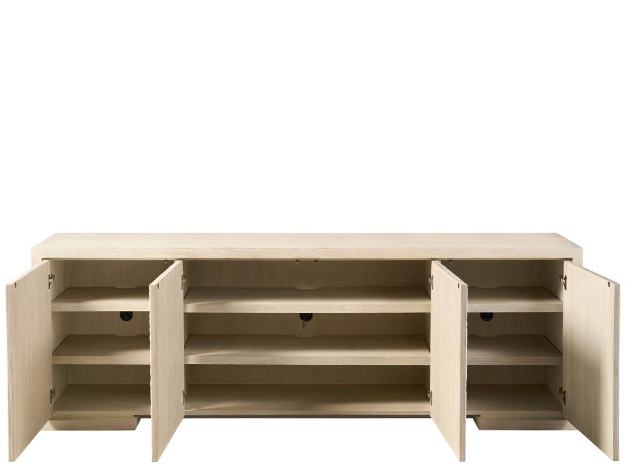 Modern / Mist & Veil - Aurora Credenza - White / Light Brown