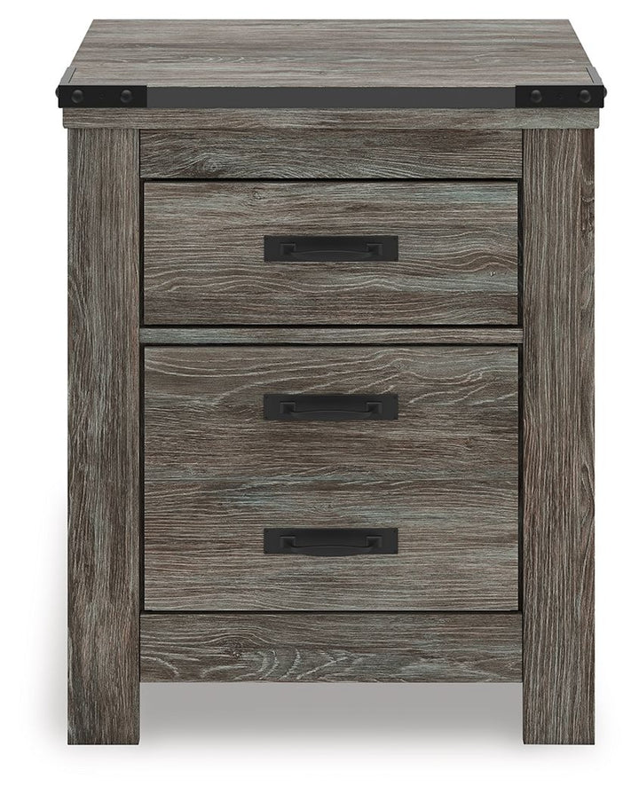 Frandern - Gray - Two Drawer Night Stand