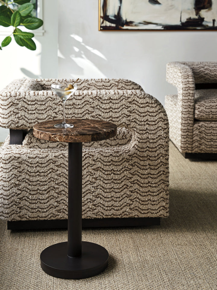 Zanzibar - Kampala Round Accent Table - Dark Brown