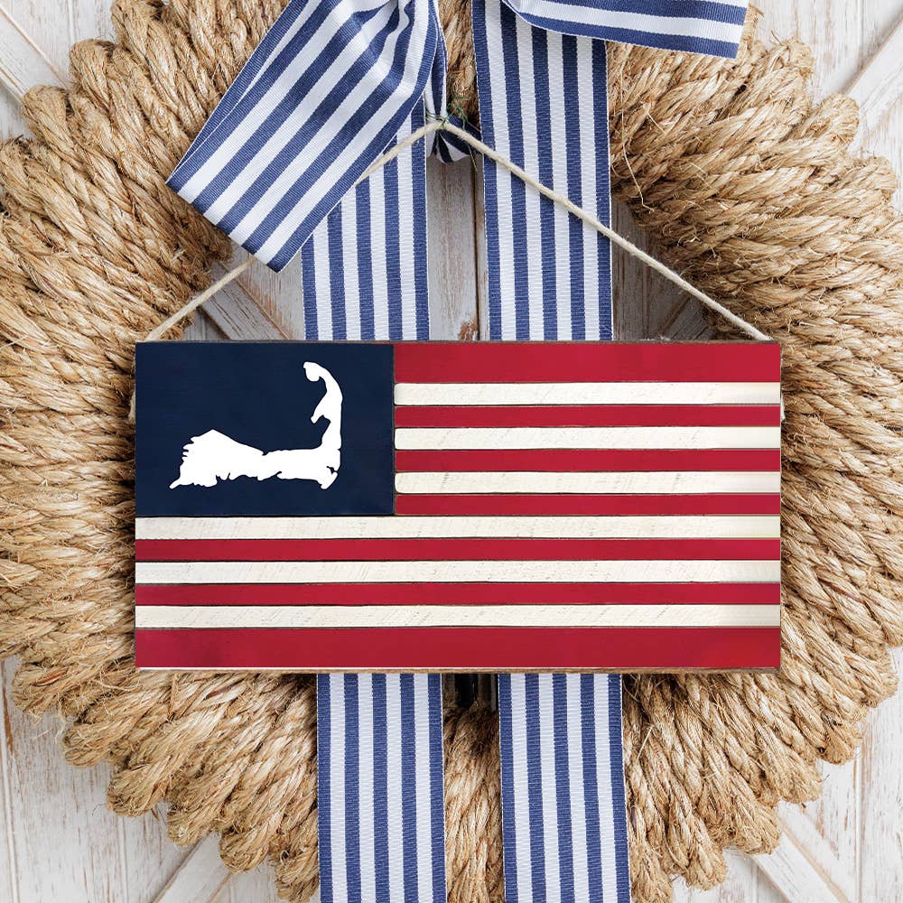 Cape Cod Flag Twine Hanging Sign – Setting The Space