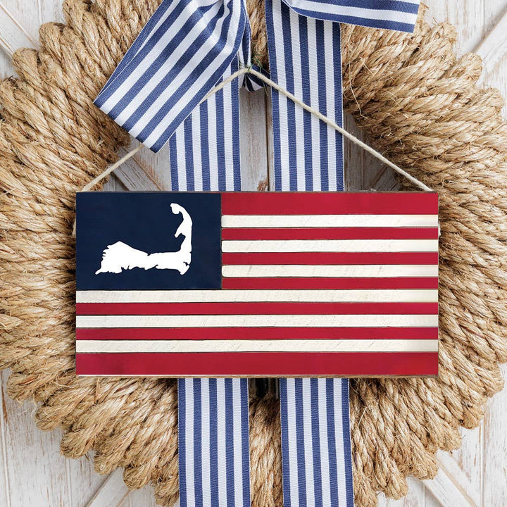 Cape Cod Flag Twine Hanging Sign