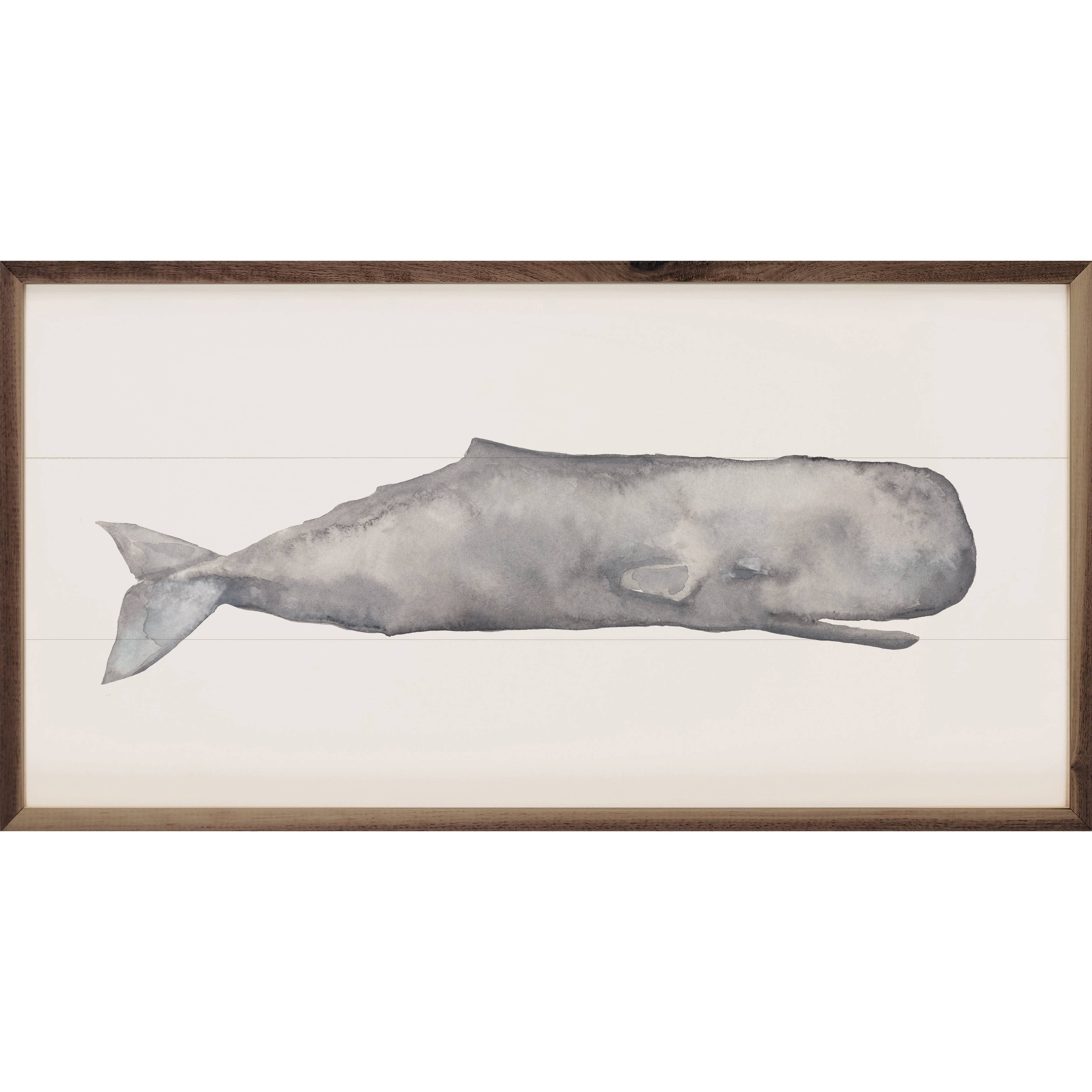 Watercolor Sperm Whale Painting By Emily Wood