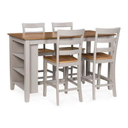 Harperfeld - Dining Room Counter Table Set (Set of 5) - Natural / Gray