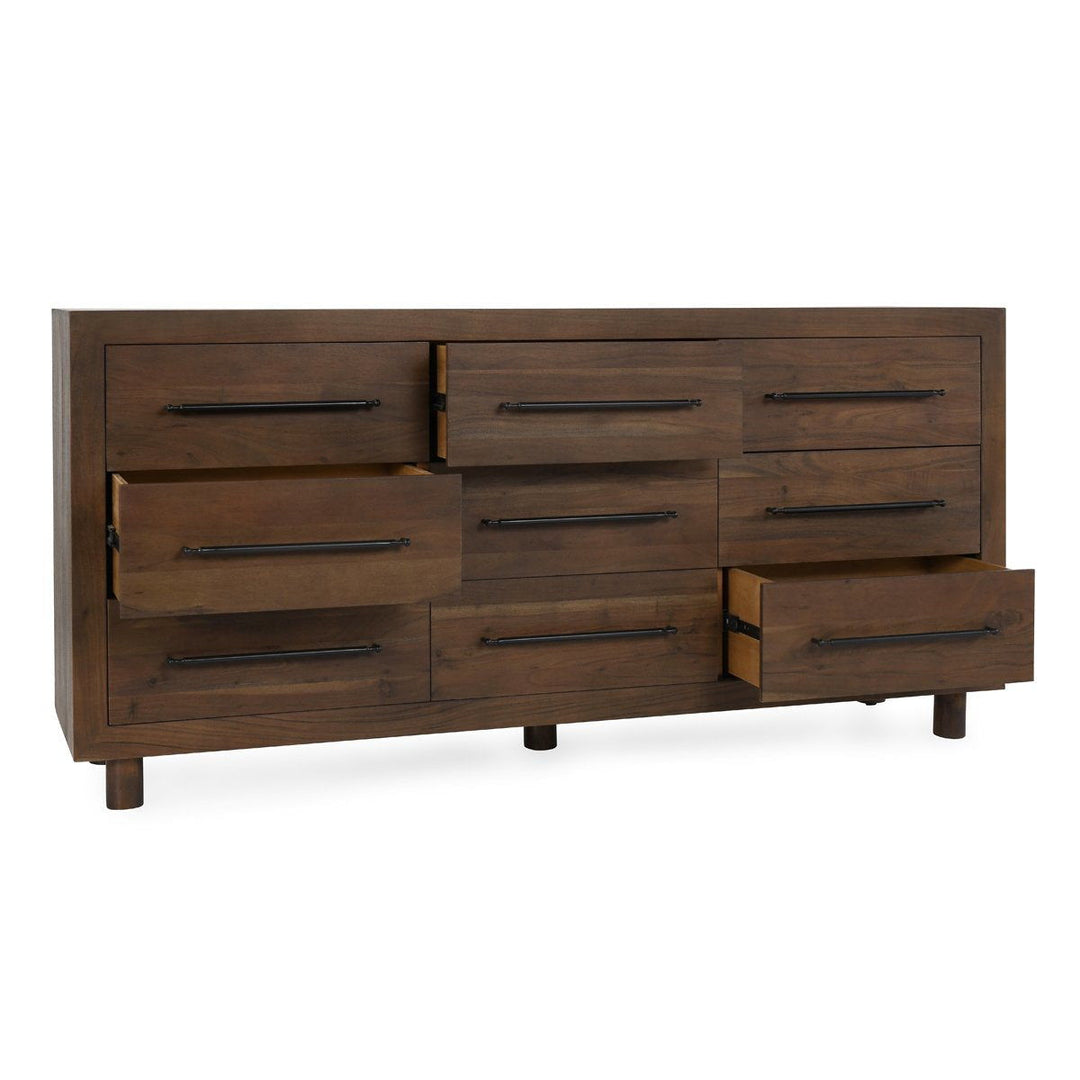 Jaxon - 9 Drawer Dresser - Cocoa Brown