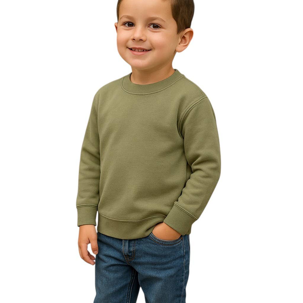 Toddler Long Sleeve Fleece Sweatshirts Unisex Kids Pullover
