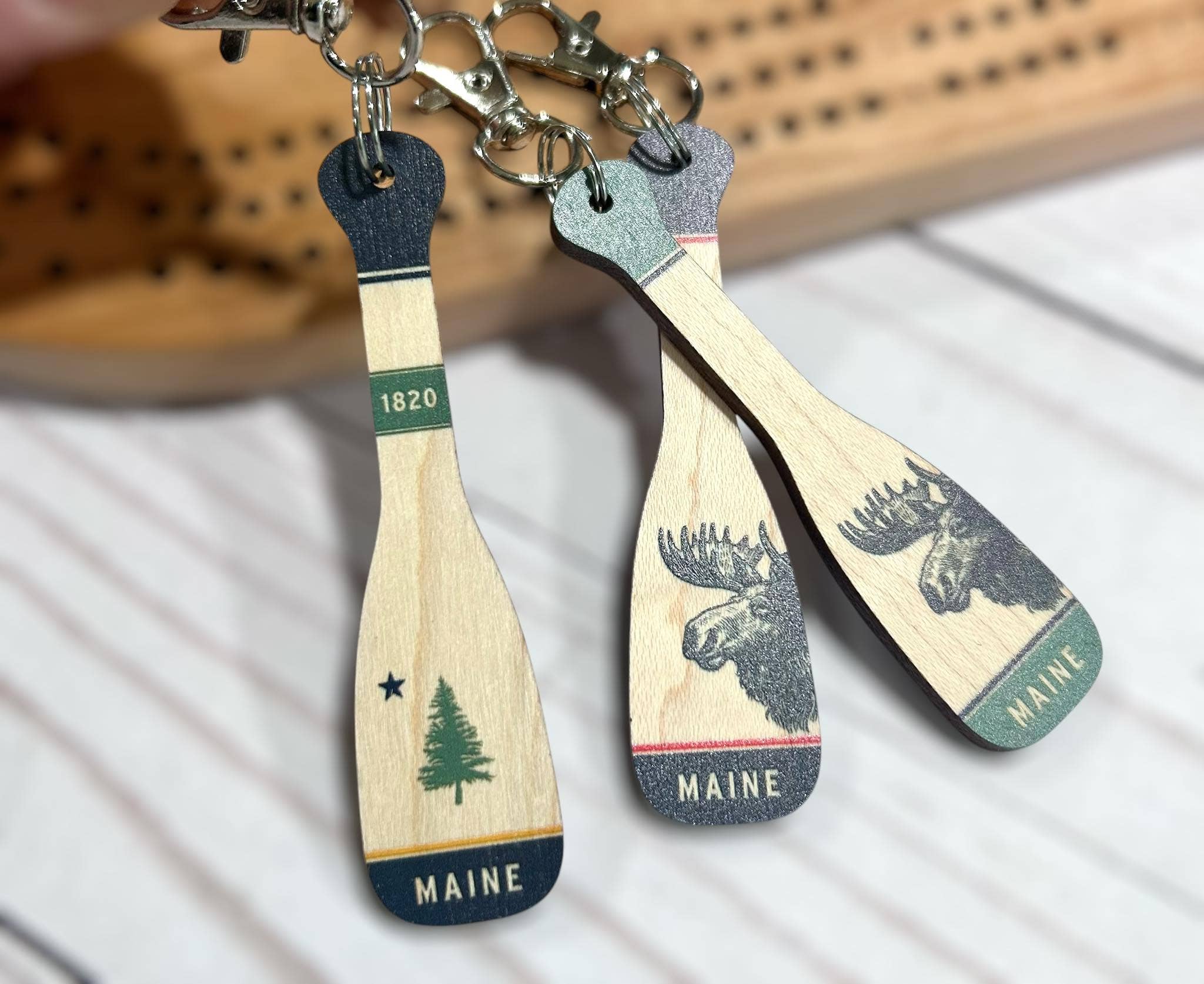 State Paddle Keychains: Style 4