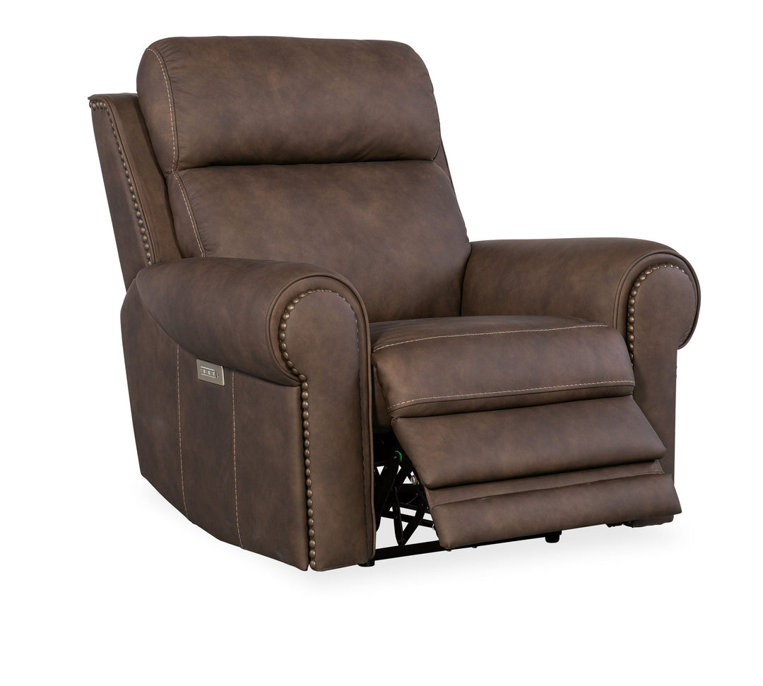 Duncan - Power Recliner With Power Headrest & Lumbar - Dark Brown