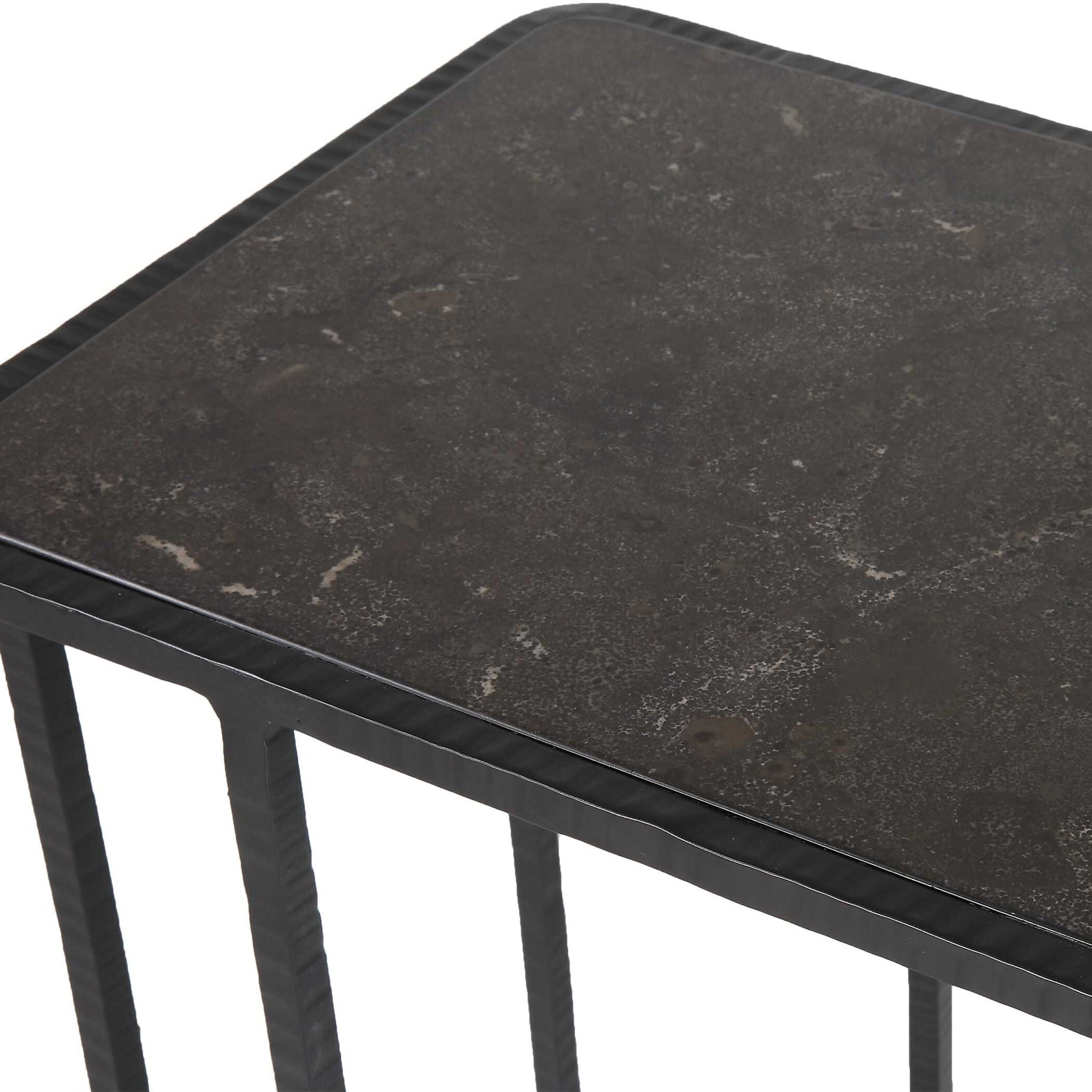 Cavern - Stone & Iron Accent Table