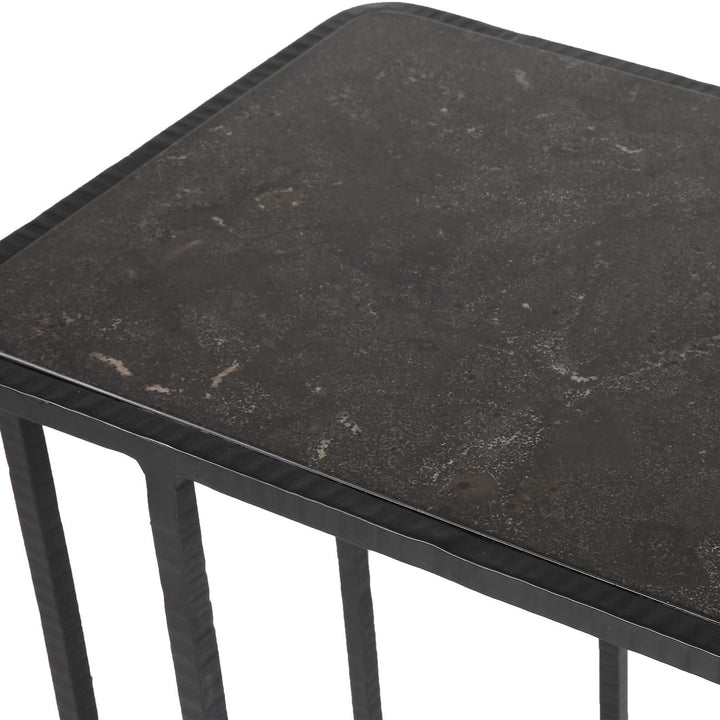 Cavern - Stone & Iron Accent Table