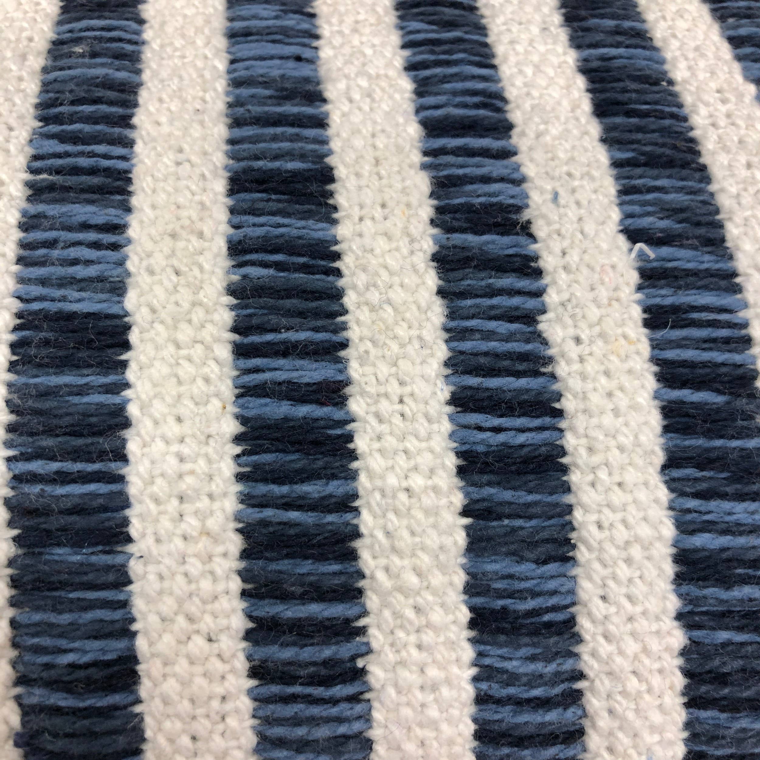 Metropolitan Striped Throw Pillow: Gray/Cream / Poly Filled