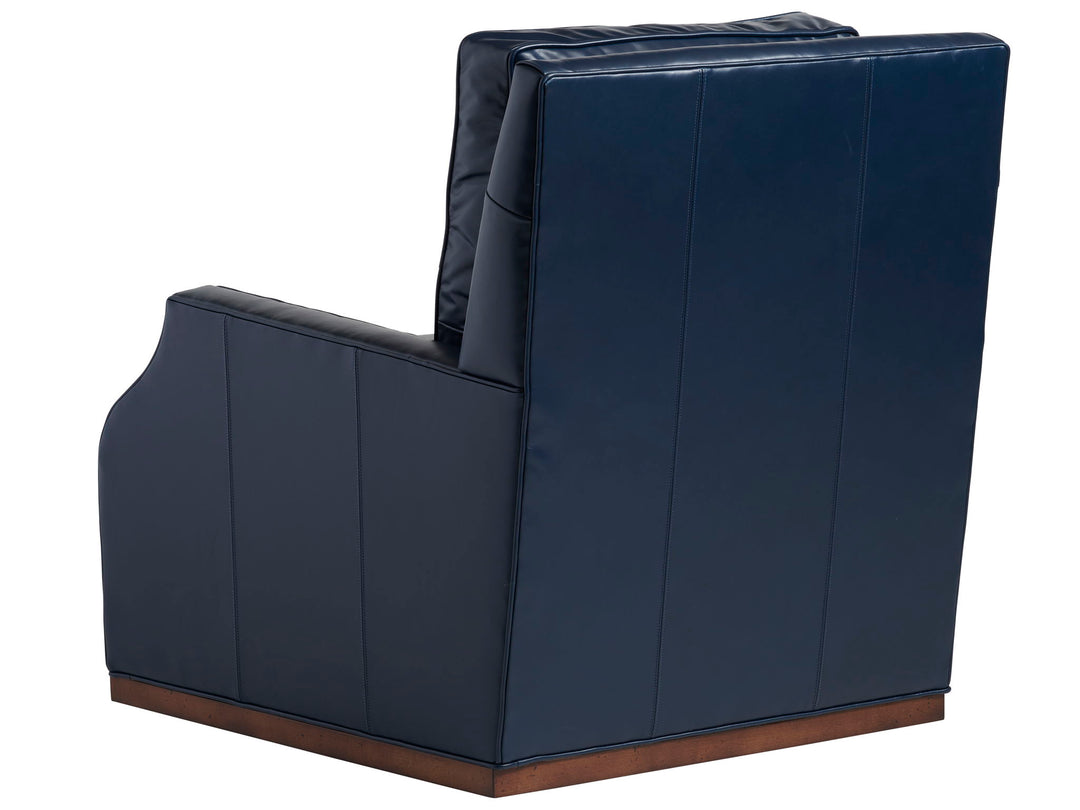Lexington Leather - Messina Leather Swivel Chair - Blue