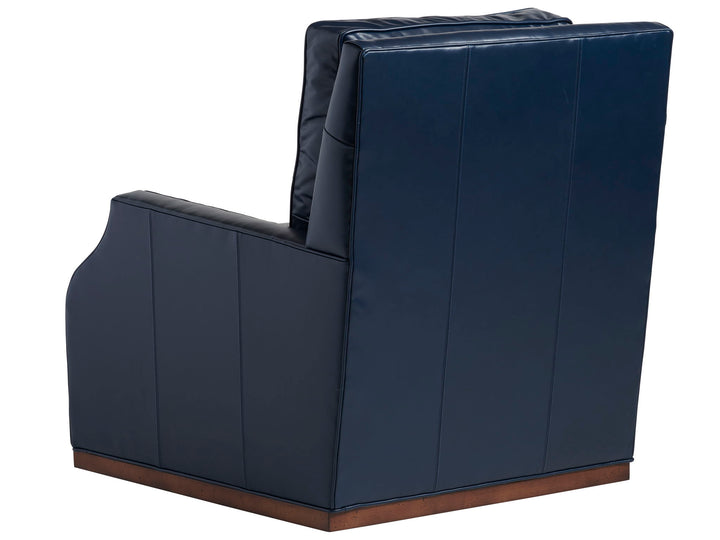 Lexington Leather - Messina Leather Swivel Chair - Blue