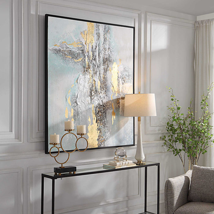 Mountain Mist - Hand Painted Canvas - Gray